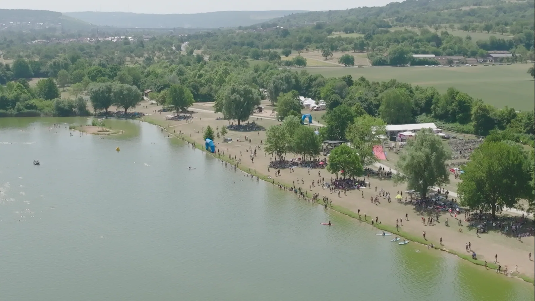Übersichtskarte Erlabrunn mit See, Eventgelände und Parkflächen